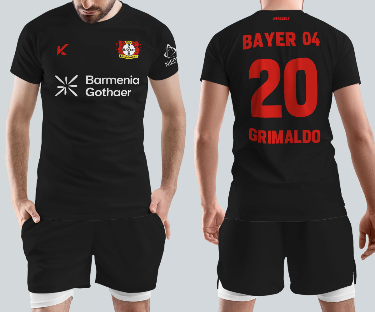 Bayer 04 Leverkusen - Heimtrikot - Grimaldo Bayer 04 Leverkusen - Heimtrikot - Grimaldo