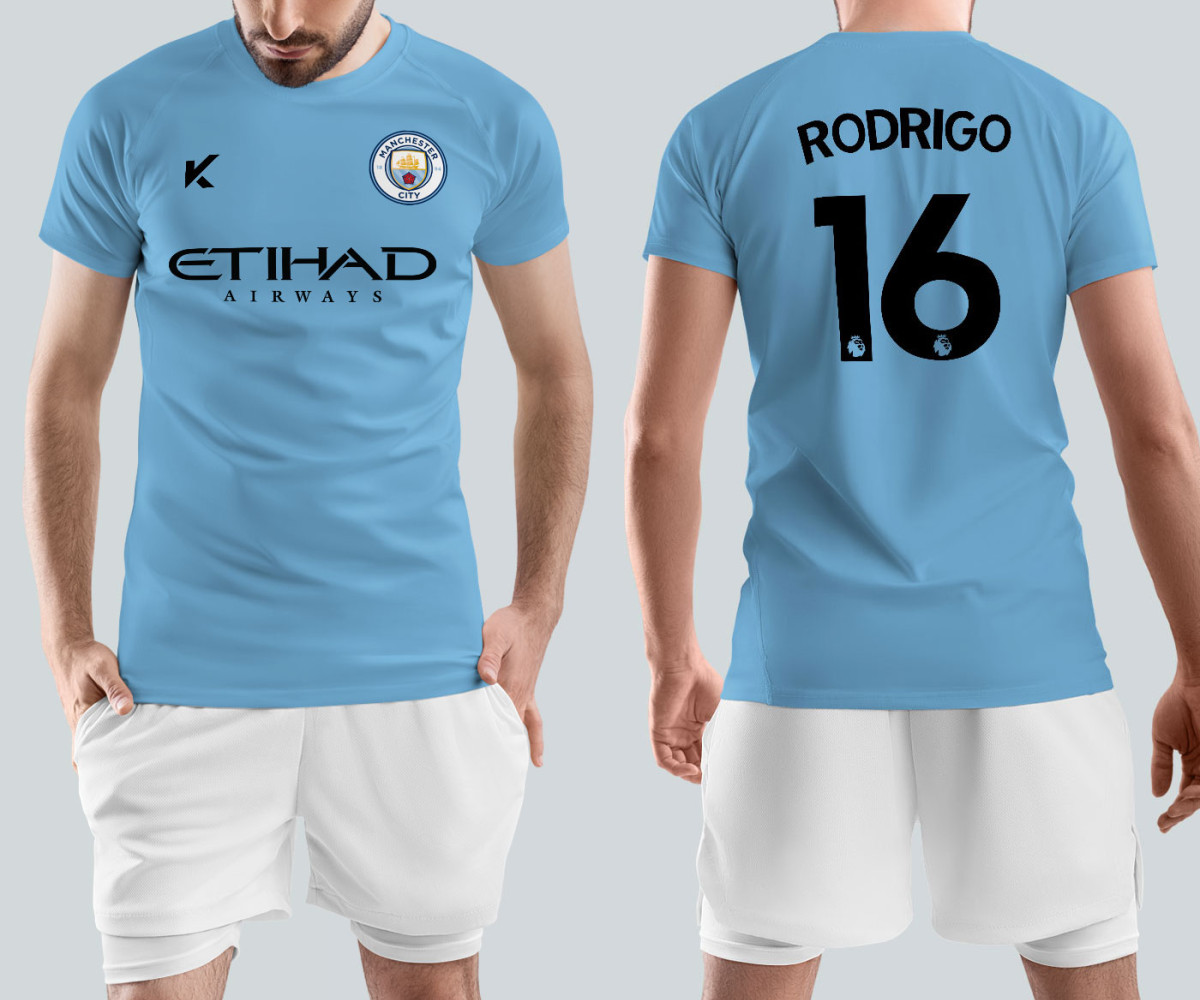 Manchester City Jersey - Home Kit - Rodrigo Manchester City Jersey - Home Kit - Rodrigo