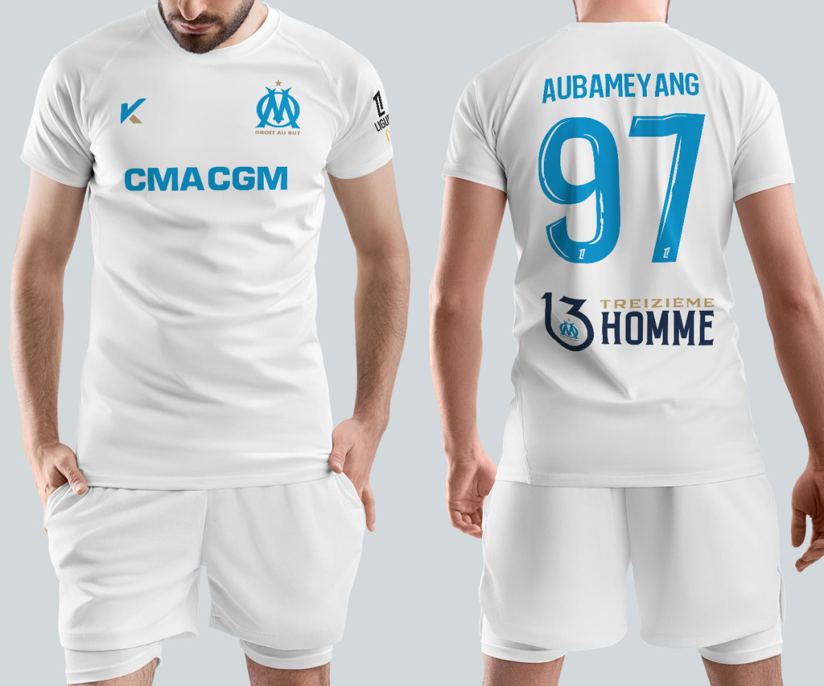 Olympique de Marseille Jersey - Home Kit - Aubameyang Olympique de Marseille Jersey - Home Kit - Aubameyang