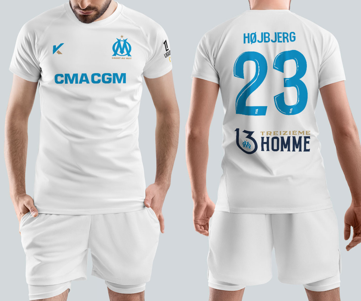 Olympique de Marseille Jersey - Home Kit - Højbjerg Olympique de Marseille Jersey - Home Kit - Højbjerg