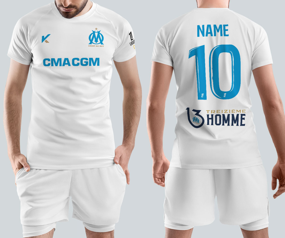 Olympique de Marseille Jersey - Home Kit - Custom Olympique de Marseille Jersey - Home Kit - Custom