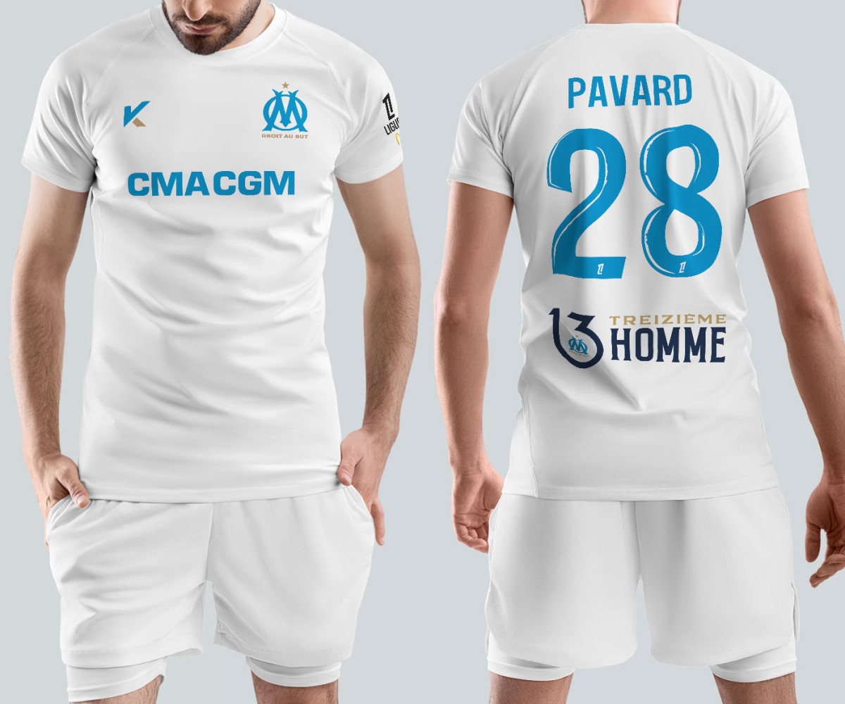Olympique de Marseille Jersey - Home Kit - Pavard Olympique de Marseille Jersey - Home Kit - Pavard