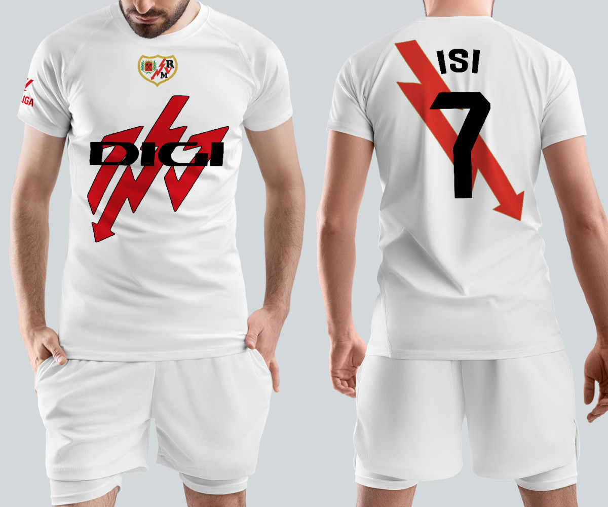 Rayo Vallecano Jersey - Home Kit - Isi Rayo Vallecano Jersey - Home Kit - Isi