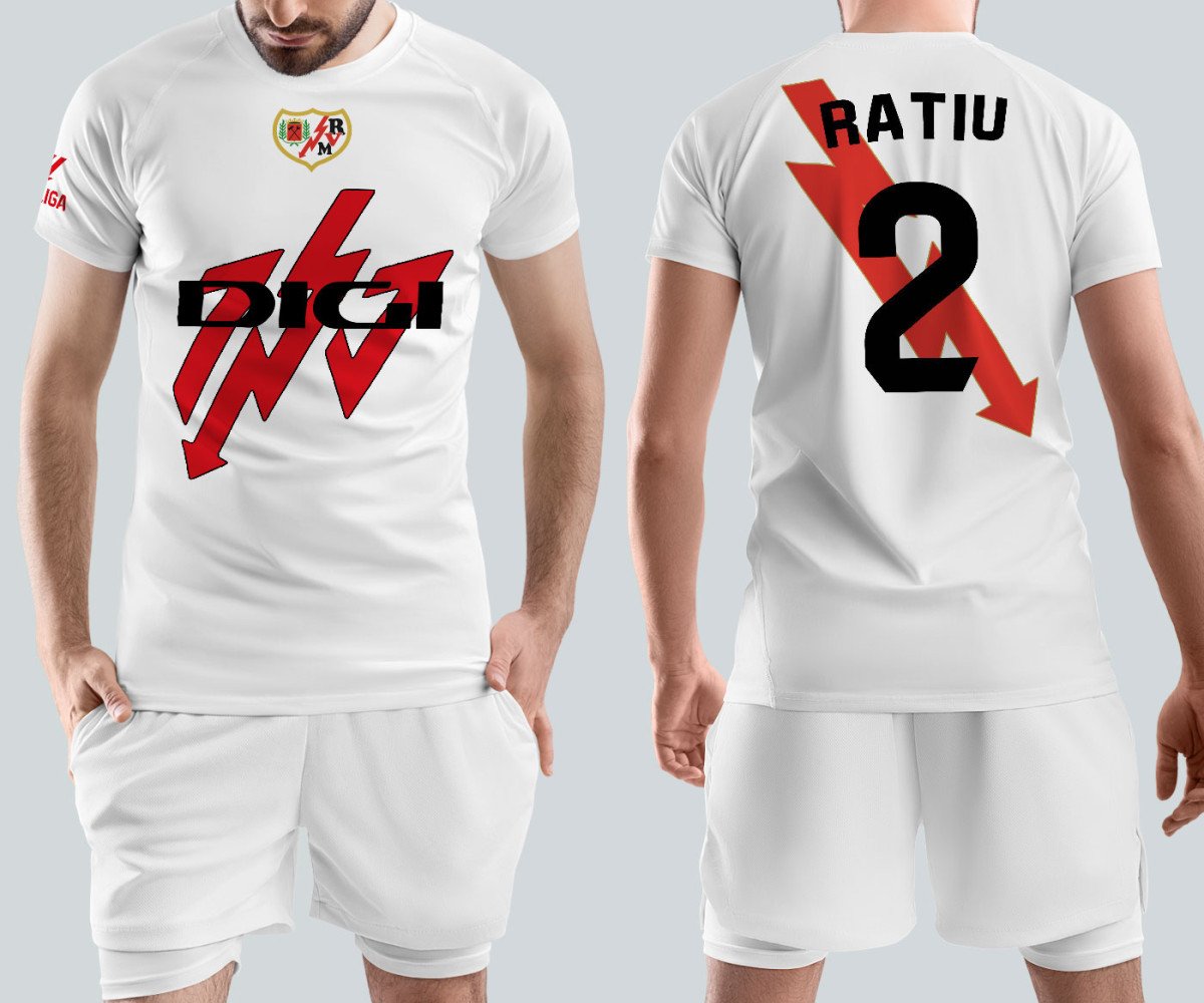Rayo Vallecano Jersey - Home Kit - Ratiu Rayo Vallecano Jersey - Home Kit - Ratiu